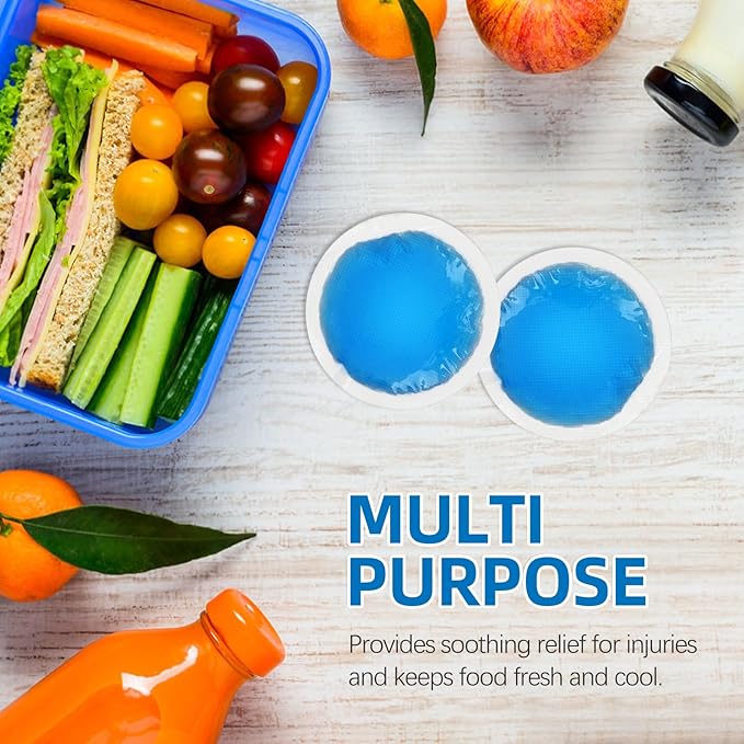 Tutmyrea Reusable Cold Compress - 6 Soft Ice Packs for Injuries, Kids & Wounds; Gel Packs for Eyes, Face, Allergies & Teeth