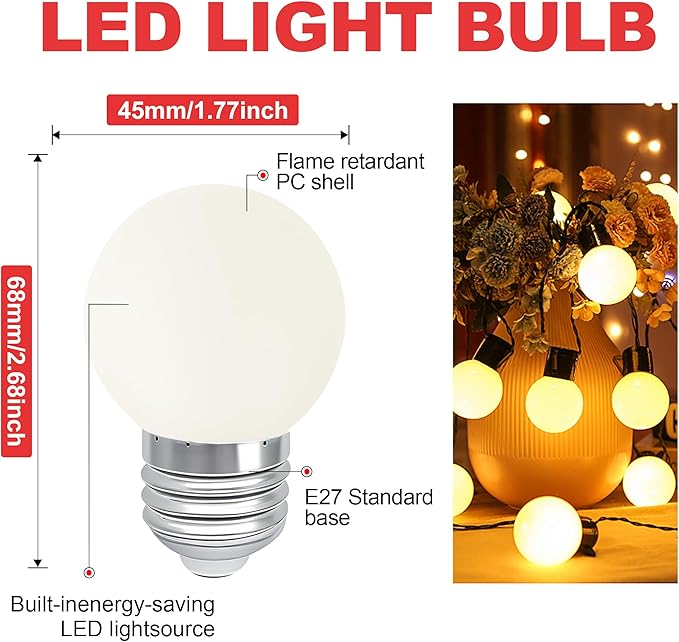 E27 E26 Small LED Mood Light Bulb 1W Soft White 3000K Not Dimmable 10W Equivalent for Bedroom Bathroom Makeup Mirror Porch Wall Sconces Table Lamp Night Light 10Pack