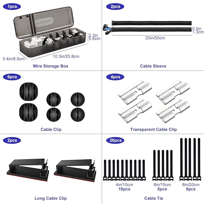 OneLeaf Cable Management Tray, No Drill Wire Management Rack, Office Wire Organizers for Cords, Computer Desk Accessories, Under Desk Organizer with Cable Organization