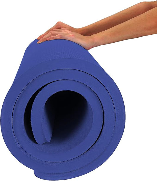 Hatha Yoga 4/5 inch TPE Yoga Mat Fitness & Exercise Mats Large Size 72"L x 32"W Non-Slip Anti-Tear For Women Men