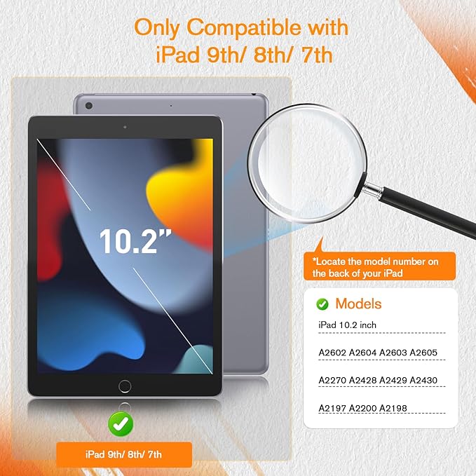 KCT 2 Pack Paperfeel Screen Protector Compatible with iPad 9th/8th/7th (10.2-Inch, 2021-2019), Matte PET Film, Anti Glare, Compatible with Apple Pencil