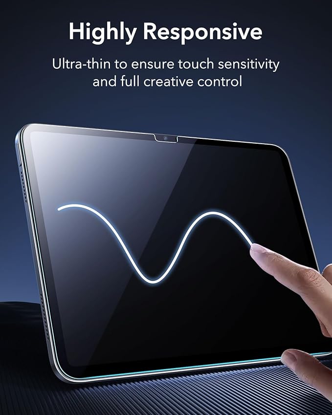ESR 2 Pack Screen Protector for iPad 11th/10th Generation A16 (11/10.9 Inch, 2025/2022), 9H Tempered Glass Film with Easy Application Tray, Scratch Resistant, Bubble Free, HD Clarity, Touch Sensitive