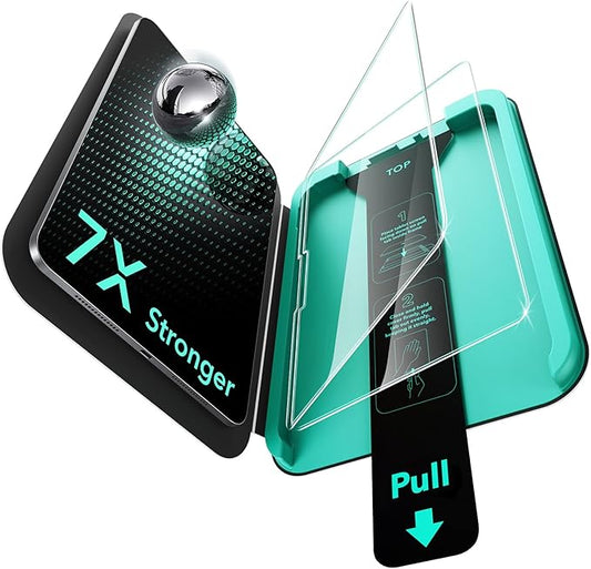 ESR 2 Pack Armorite Screen Protector for iPad Pro 11 Inch (M5/M4) 2025/2024, Military Grade Protection, 9H Hardness Tempered Glass Film with UltraFit Tray, HD Clarity, Dust and Bubble Free