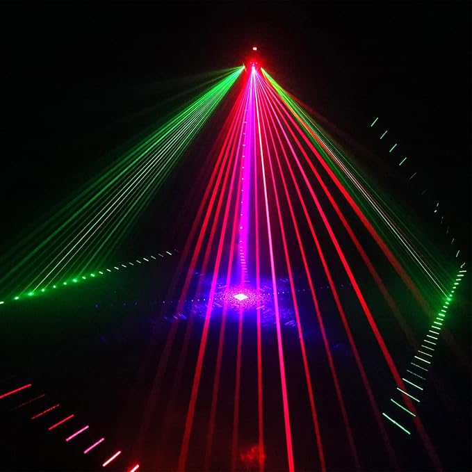 Magic Ball DJ Lights RGB Beam Effect Moving Head Light, Infinite Rotation with DMX Control and Sound Activated Disco Lights