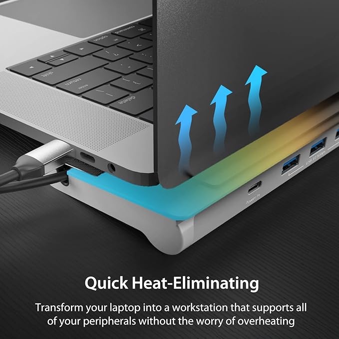 j5create USB-C 4K HDMI Docking Station (9-in-1), 4K HDMI, 5Gbps USB-A x3, Card Reader, PD 100W, Gigabit Ethernet, Combo Audio Jack, for MacBook, and Windows USB-C Laptop (JCD533)