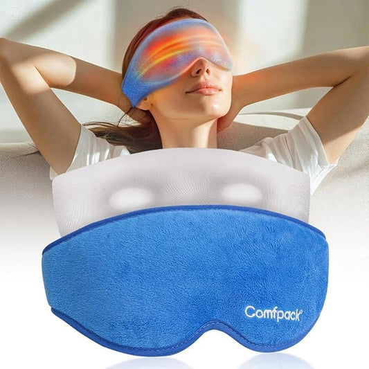 Heated Eye Mask Reusable,Microwave Activated Warm Eye Compress for Dry Eyes,Light&Soft, Improve Sleeping, Hot Compress for Blepharitis & MGD,Chalazion