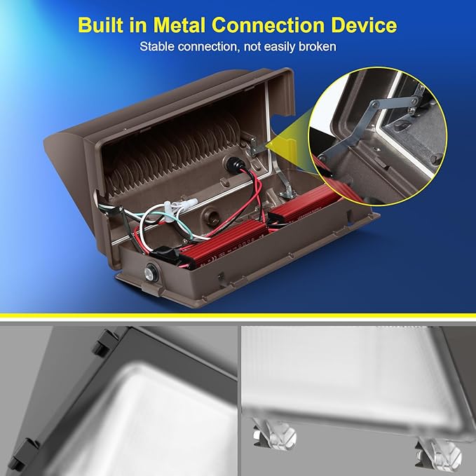 LED Wall Pack Light Dusk to Dawn Photocell 6 Pack,800W Equivalent Bright 18000LM LED Exterior Buildings Lighting 5000K 120W LED Flood Wall Lights Outdoor 110V-277V IP65 Waterproof for Yard