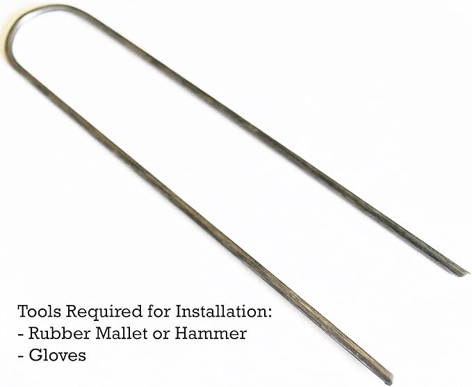 Sandbaggy Round Top 6-Inch Landscape Staples ~ SOD Garden Stakes Square Pin for Ground Cover Fabric & Drip Irrigation Tubing (10,000 Staples)