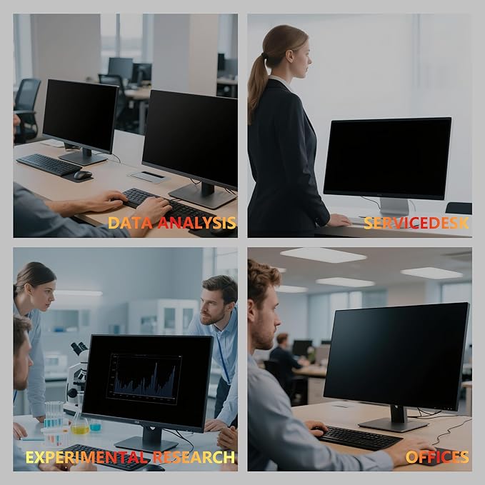 [2 Pack] 27 Inch Computer Monitor Privacy Screen for 16:9 Aspect Ratio - Privacy Shield and Anti-Glare Blue Light Protector Removable Eye Protection, Anti Spy Screen Protector Film