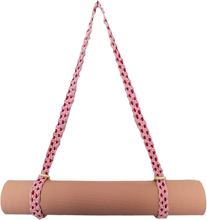 kiido Macrame Yoga Mat Carrying Strap [MAT NOT Included], Hand Woven Multi-use Strap/Carrier for Your Yoga Mat, Exercise Mat