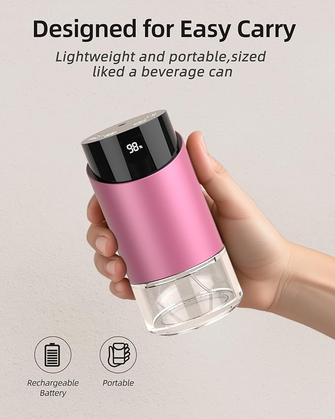 Waterless Essential Oil Diffuser Aromatherapy Scent Diffusers for Home Large Room, Bedroom, Car, Office, Desk, Battery Operated Mini Portable Air Freshener, 3 Countdown Timers & 3 Mist Levels