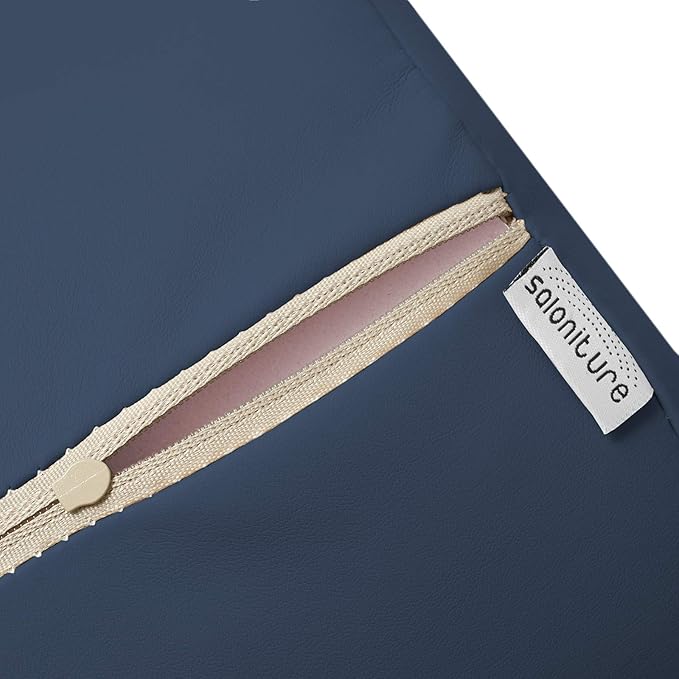 Saloniture Jumbo Round Massage Table Bolster Pillow Pad - 26 x 9 Inch - Blue