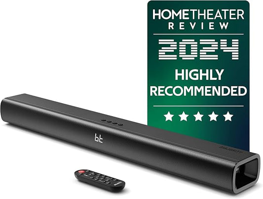 Majority 140W Bluetooth Sound Bar for Smart TV | 31" 2.1 Wireless Soundbar for TV with 3D Sound | TV Speakers Sound Bar with Built in Subwoofer | HDMI, AUX, Optical Compatible Mini Soundbar Naga 80