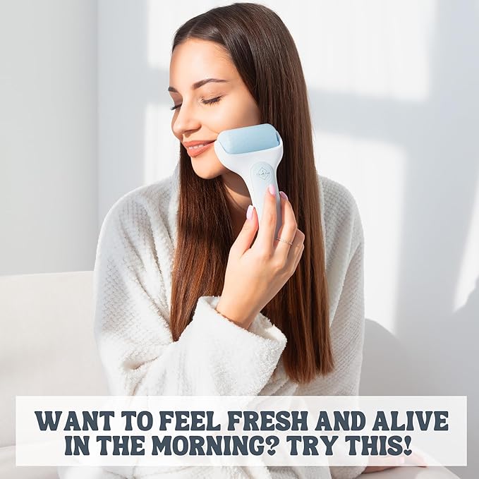 Eli with Love Ice Roller for Face Premium Facial Ice Roller with Carry Case and 2X Rollers for Long Lasting Cold - Eye Roller for Puffy Eyes & Cold Massage for Migraines