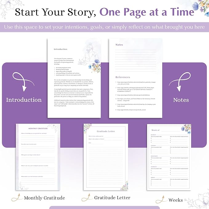 CeCe LaRue & CoCo Too Gratitude Journal for Women – Hardcover Lavender Linen, 5x8 Inch A5, Undated 12 Months, Self Care, Wellness, Mindfulness, Mental Health, Daily Guided, Gift for Women