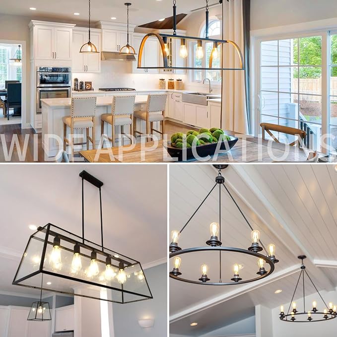 ANWIO Vintage LED Edison Bulbs 6-Pack, 7W, Equivalent 60W, Non-Dimmable, ST58 2700K Warm White Antique LED Filament Bulbs,E26 Medium Base, Clear Glass Style for Home and Commercial