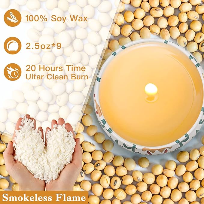 Scented Candles, 9 Packs 2.5oz Candle Set, Soy Candles for Home Scented, Aromatherapy Candle Gift Set for Stress Relief, Bathing, Ideal Gifts for Women Birthday, Valentines Day, Mothers Day