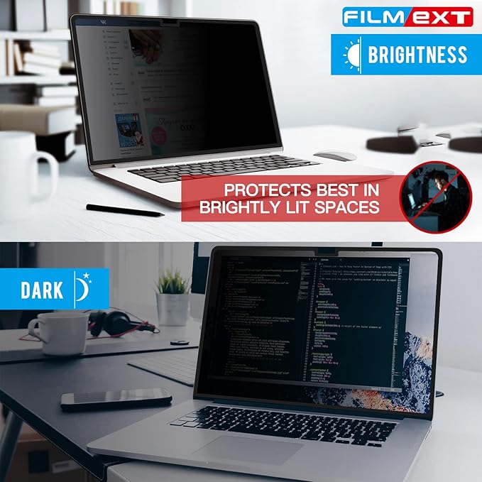 FILMEXT Privacy Screen for Macbook Pro 14 inch (2025-2021,M5 M4 M3 M2 M1), Removable Macbook pro 14.2" A3112 A3401 A2992 A2918 A2779 A2442 Privacy Laptop Screen Filter Anti-Spy/Anti-Glare/Eye Care