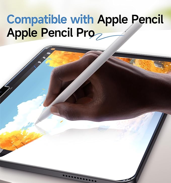 MAGIC JOHN for iPad Air 11 inch Screen Protector M2 [6th 2024] Tempered Glass, Auto Dust-Elimination, Bubble Free, HD Clear, Easy Installation,High Sensitivity