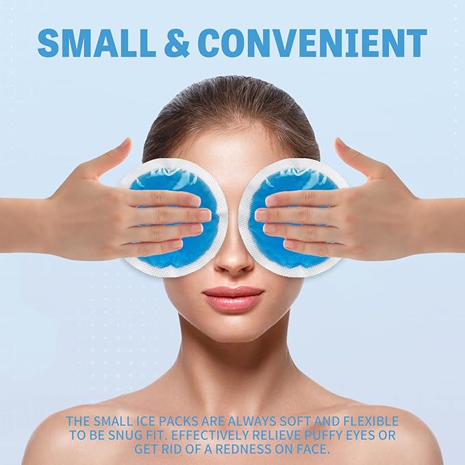 Tutmyrea Reusable Soft Ice Packs - 24 Pack Small Cold Compress for Injuries, Kids, Face, Breast & Allergies