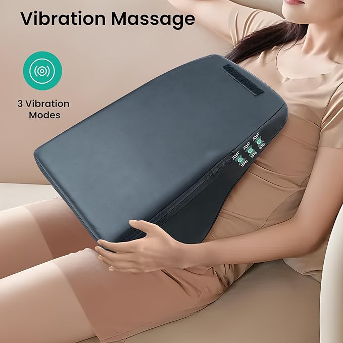 Snailax Back Massager for Back Pain Deep Tissue, Shiatsu Lower Back Neck Massager with Heat, 3D Kneading Massage Pillow for Neck Shoulder Legs, Gifts for Mom, Dad, Women