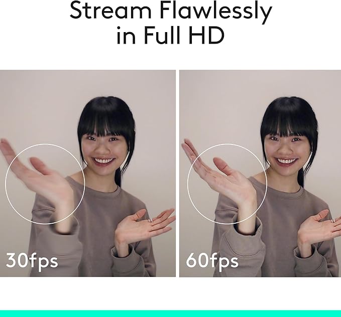 Logitech C922x HD Pro Webcam, Full HD 1080p/60fps Video, Clear Audio, HD Light Correction, PC Camera Webcam, Works with Skype, Zoom, Mac, Tablet - Black