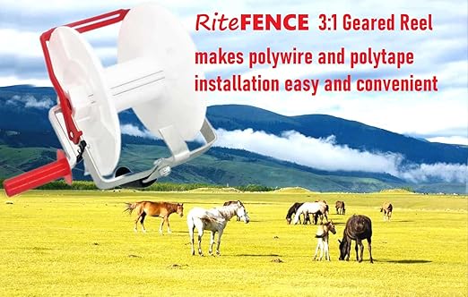 1 PACK 3:1 Geared Electric Fencing Standard Reel for Your Electric Fence