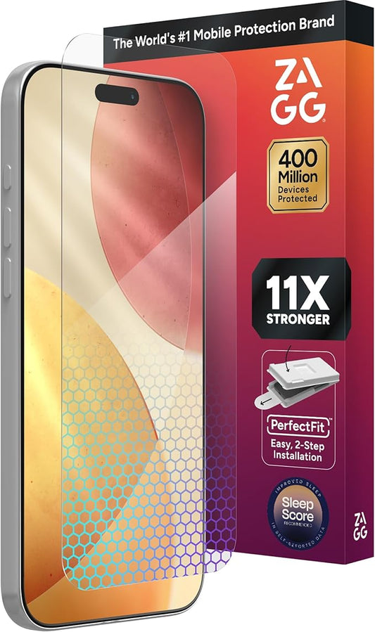 ZAGG XTR5 Screen Protector for iPhone 17 Pro Max - Glass, Blue Light Protection, 11X Stronger, Eyesafe CPF60 Tech, Anti-reflective Tech, Vibrant Color & Touch Sensitive Tempered Glass, Easy To Install