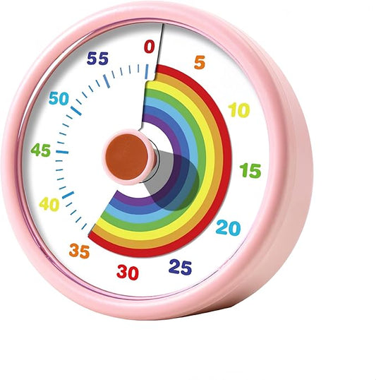 Visual Timer for Kids, 60 Minute Time Timer Kids Timer for Classroom Home Office, Countdown Timer for Cooking Teaching Working Meeting, Pomodoro Timer Kitchen Timer (Pink)