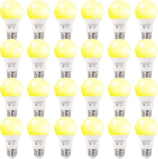 24-Pack Soft White LED Bulbs - Perfect for Bedroom & Living Area, 60W Equivalent, 2700K, 9W, 15000-Hour Lifespan, E26 Socket