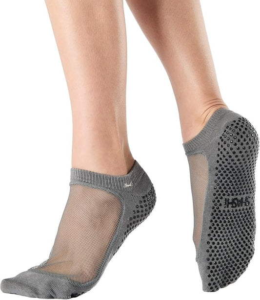 SHASHI Mesh Socks for Women – Stylish, Full-Coverage Non Slip Socks for Barre, Yoga and More