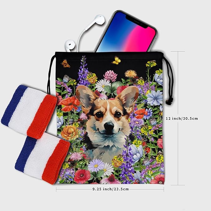 Nerxy Pet Gymnastics Grip Bag Dog Cat Drawstring Grip Bags Puppy Shoe Bag Gym Storage Pouch