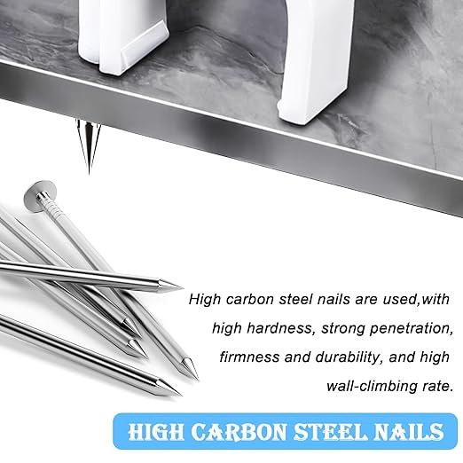 mxuteuk 630PCS Cable Clips with Steel Nails,4/5/6/8/10mm Round and 5/6mm Square White Cable Wire Clips,Wall Clips for Cords,Cable Cord Clips for RG6 RG59 CAT6 RJ45