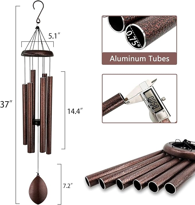 Wind Chimes for Outside Deep Tone,36 Inch Chimes for Outdoors,Sympathy Windchimes Outdoors Gifts for Mom,Outdoor Wind Chimes,Garden Decoration.