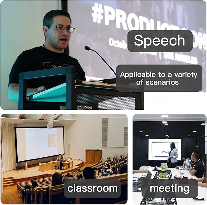 QUI Presentation Clicker Wireless Presenter Remote Clicker for PowerPoint Presentations, Wireless USB Presenter Slide Advancer for Mac, Keynote, Computer, Laptop