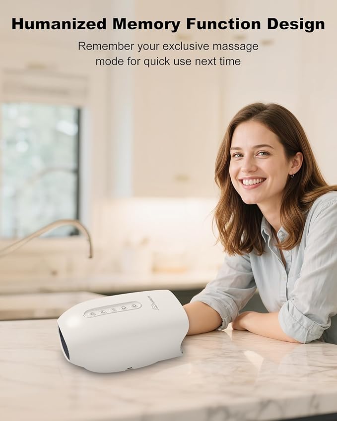 Snailax Hand Massager with Heat and Compression, Hand Massager for Arthritis and Carpal Tunnel Relief, Rechargeable Finger Wrist Massager for Pain Relief, Gifts for Women Men