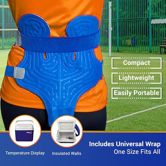 Cold Therapy Machine by Polar Sport - Ice Water Circulation System with Large Adjustable Cold Pad for Pain in The Knee, Shoulder, Ankle, Neck and Recovery After Surgery with Pump (Mini)