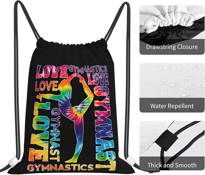 Gymnastics Drawstring Backpack Gym String Bag Drawstring Sackpack Sport For Womens Mens