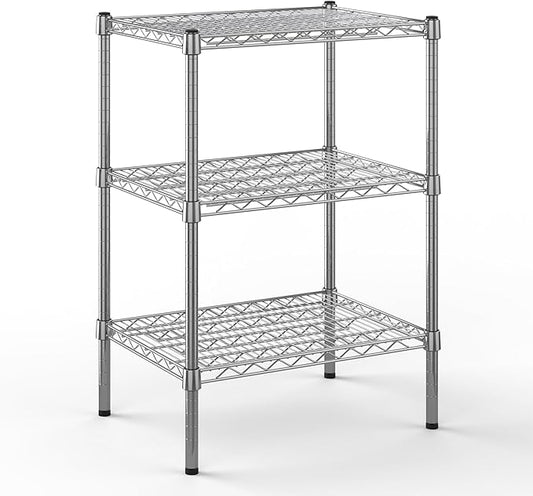 18" Deep x 24" Wide x 34" Height Wire Shelving Kit | 3-Tier |NSF Commercial Storage Rack Unit
