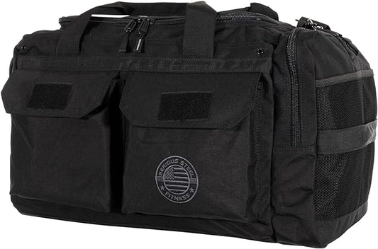 Serious Steel Fitness Heavy Duty 1000D Nylon Duffel Gym Bag (Mid BUD - Black)