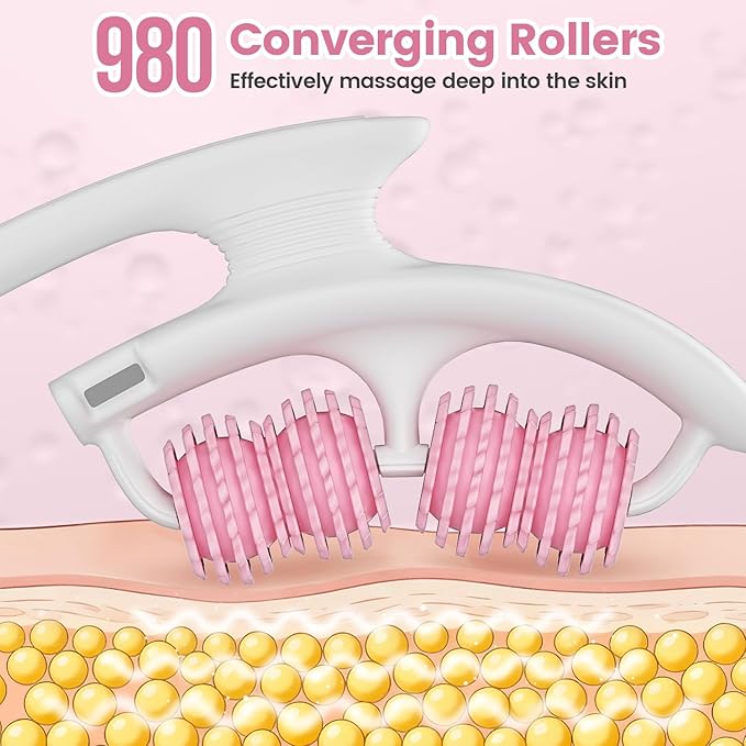 ITEHIL Lymphatic Drainage Massager, Anti Cellulite Massage Roller, Cellulite Remover Fascia Massage Tool for Arms, Legs, Stomach & Buttocks