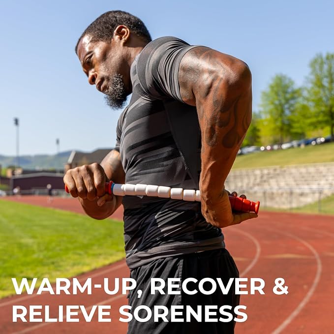 The Original Massage Stick - Self Myofasical Release Muscle Roller Stick - 18" Travel Stick