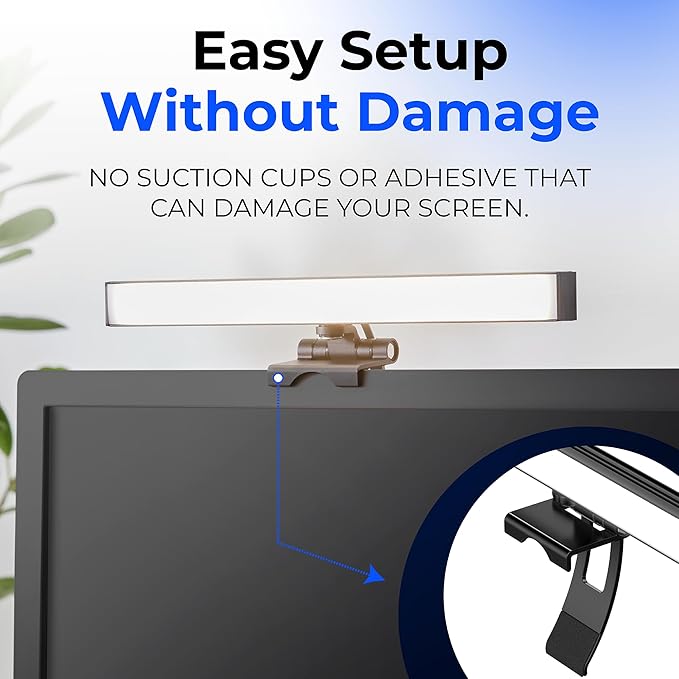 HumanCentric Video Conference Lighting - Webcam Light for Streaming, LED Monitor and Laptop Light for Video Conferencing, Zoom Lighting for Computer, Replace Ring Light for Zoom Meeting, Double Kit