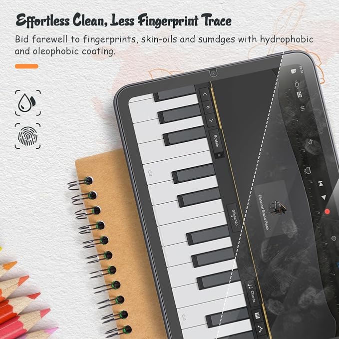 KCT 2 Pack Paperfeel Screen Protector Compatible with iPad Mini 7 (A17 Pro) & iPad Mini 7th/6th (8.3 inch), Anti-Glare & Matte Film for Drawing/Writing, Compatible with Apple Pencil