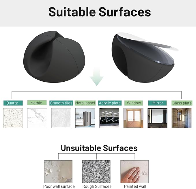 18 Pack Mini Cable Clips, Znben Cord Organizer Holder Adhesive Cord Management Charger Wire Holder Clips for Desk, Home, Office, Car, Cubicle, Nightstand Black