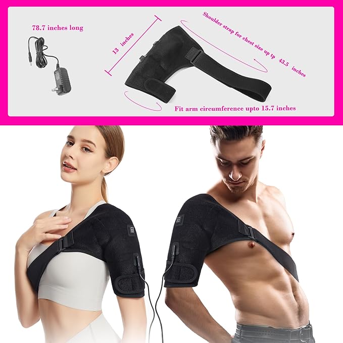 Shoulder Heating Pads Wrap,3 Heat Settings Relieve Muscle Pain,Rotator Cuff,Reduce Shoulder Pain