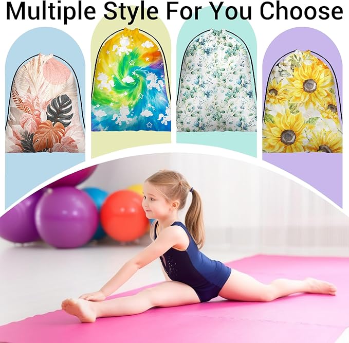 Tie Dye Horse Grip Bags for Gymnasts Small Portable Drawstring Storage Pouch Bag Party Favor