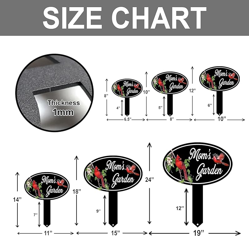 Personalized Name Garden Cardinal Metal Signs with Stake, Custom Family Name Yard Decor for Outdoor Outside, Cardinal Lawn Patio Stake Gardening Enthusiasts Grandmothers Gift