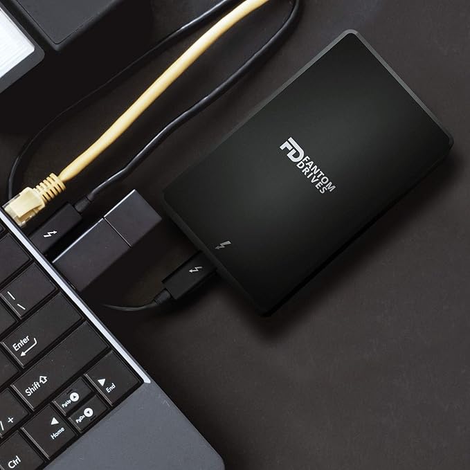 Fantom Drives Extreme 1TB External SSD - 2800MB/s, Thunderbolt 3, USB Type-C, Aluminum, 3D NAND TLC, TB3X-2300N1TB