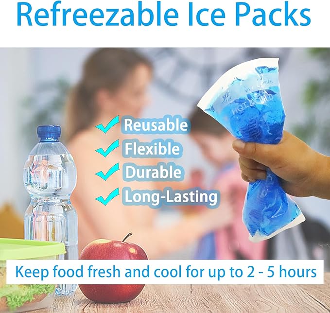 Gel Ice Packs, Cold Packs for Injury Recovery, Cold Compress for Pain Relief, Hot Cold Pack Relieves Inflammation, Arthritis for Headache, Ankle, Neck (Teal (4 Pack), 5×5 inch (13×13cm))